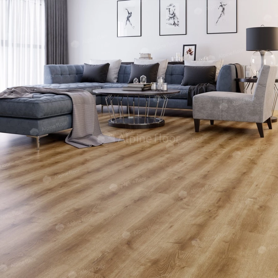 Ламинат Alpine Floor Camsan Legno Extra Дуб Мокка L 1007 33 класс 8 мм 1.85 кв.м 120х19.25 см