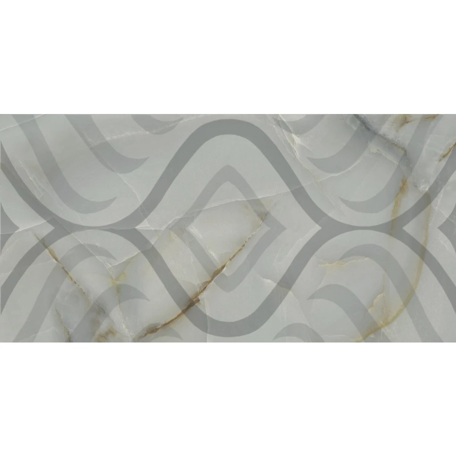 Плитка настенная Primavera Меоланс Декор светлый серый глянец TP3665H 60х30 см