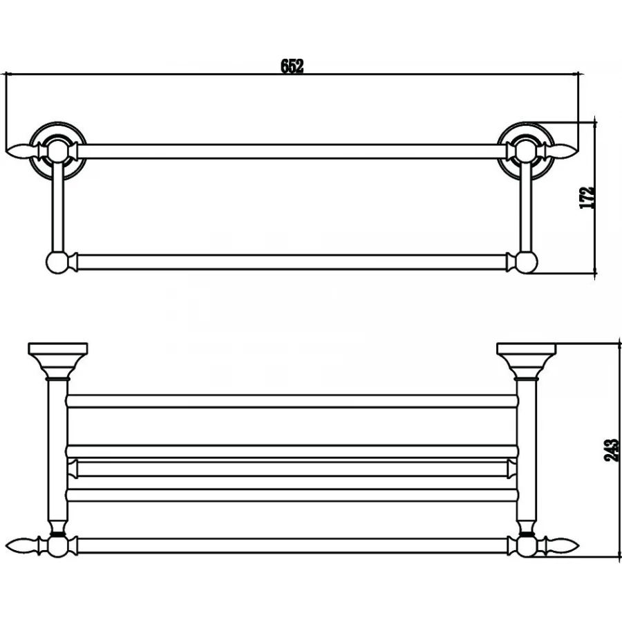 Полка для полотенец Savol 68b S-06844B 60 см
