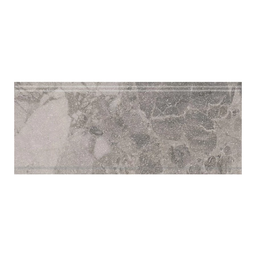 Плитка настенная Kerama Marazzi Рабат Стоун Бордюр обрезной матовый серый KMB2BDA002BR 30x12 см
