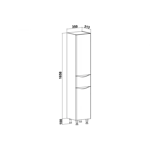 Пенал Runo Афина 35 00-00001211 35x175.8 см