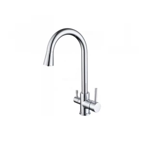 Смеситель для кухни Aquatek с подключением к фильтру воды полукруглый излив AQ1085CR