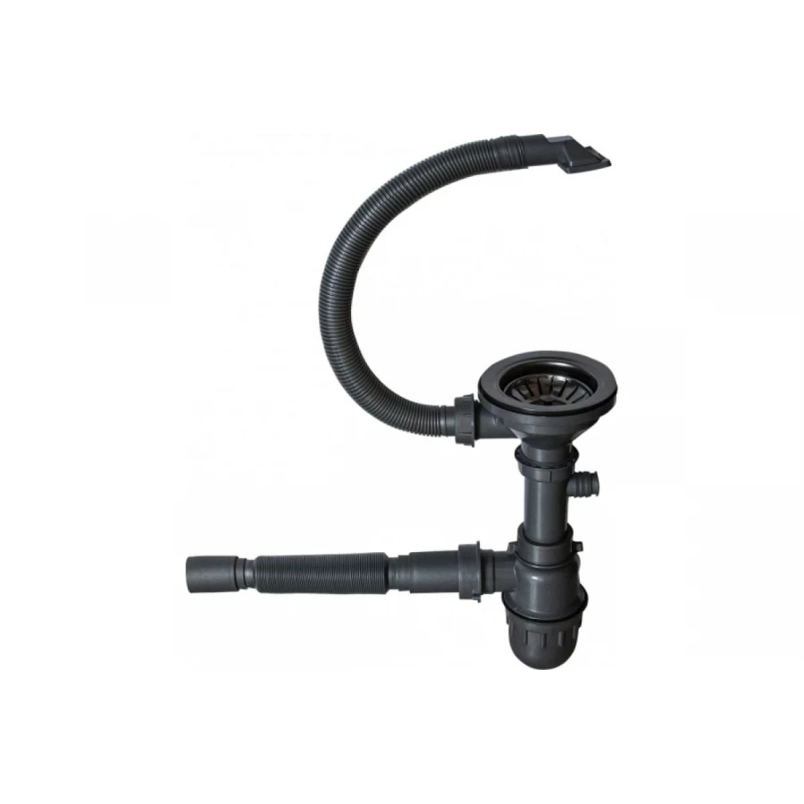 Мойка MixLine подстольный монтаж 3,0 вып 3 1/2 с сифоном черный графит PRO 547232 53х43 см