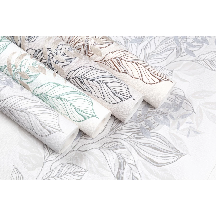 Обои виниловые Palitra Home Ficus HomeColor серые HC11052-24 0,53х10,05 м