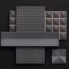 Плитка настенная Harmony Peronda Пикуе 3Д Антх / Pique 3D Anth матовая серая 31055 40х10 см