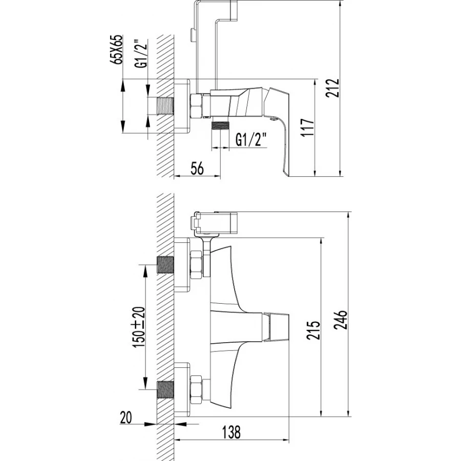 Смеситель гигиенический душ Lemark Unit LM4518C хром