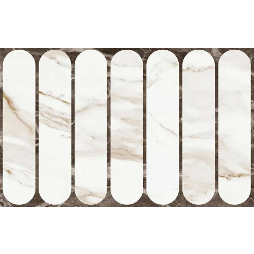 Плитка настенная Gracia Ceramica Капелла низ 03 глянцевая белая 010100001556 40х25 см