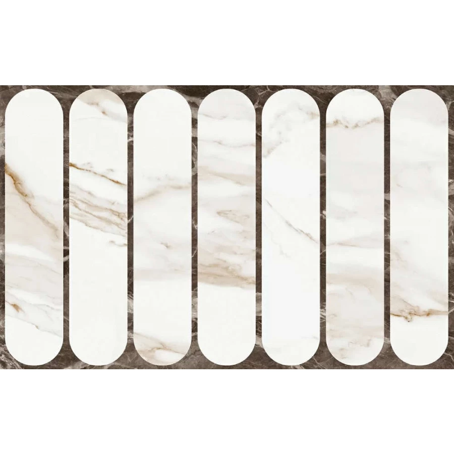 Плитка настенная Gracia Ceramica Капелла низ 03 глянцевая белая 010100001556 40х25 см