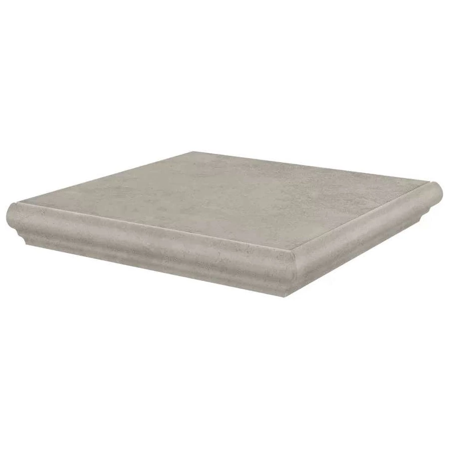 Ступень угловая Kerama Marazzi Хадду матовая светло-серая KM4040G0011NGTA 34x34 см