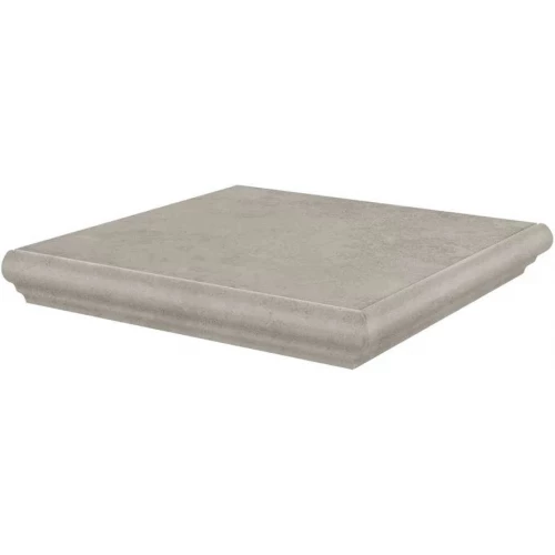 Ступень угловая Kerama Marazzi Хадду матовая светло-серая KM4040G0011NGTA 34x34 см