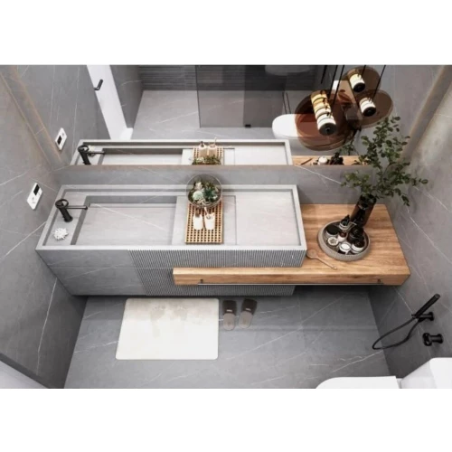 Керамогранит Meili Ceramica Calina Gray Light Matt матовый серый 160х80 см