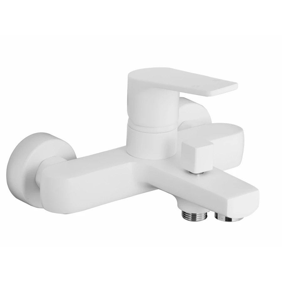Смеситель для ванны Azario Treya с коротким изливом белый AZ-156805126