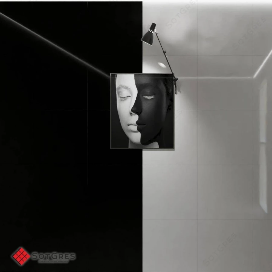 Керамогранит SotGres Black глянцевый 08A-058 60х60 см