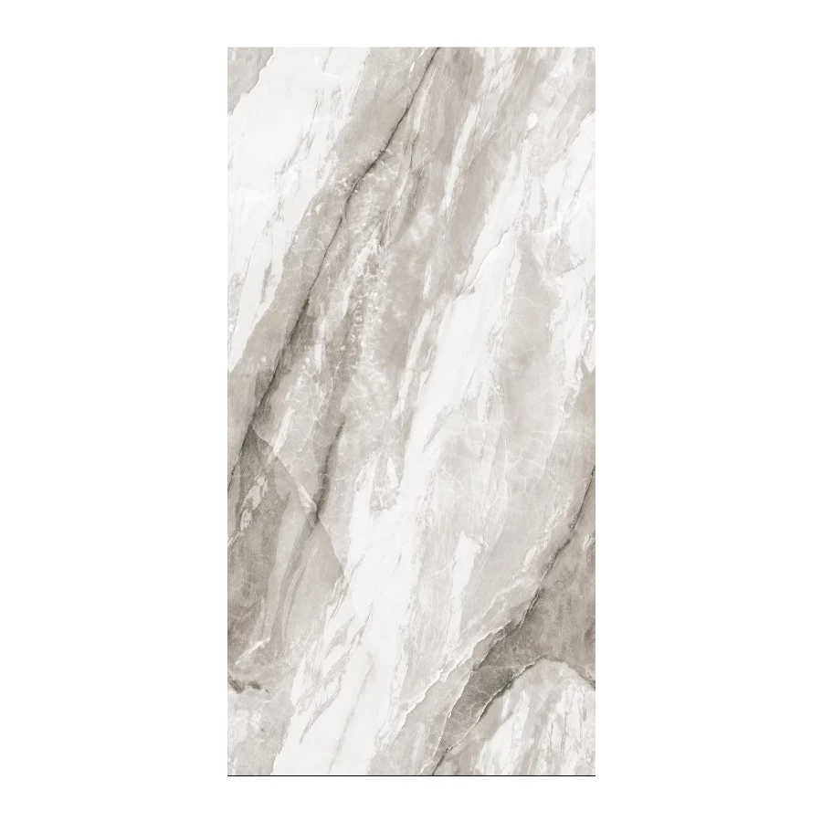 Керамогранит Realistik Bergen Polished Silver Carving глянцевый серый 120х60 см