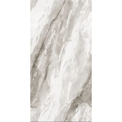 Керамогранит Realistik Bergen Polished Silver Carving глянцевый серый 120х60 см