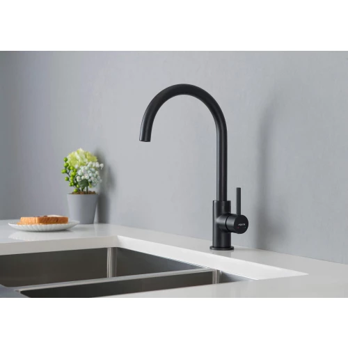 Смеситель для кухни Aquatek Европа матовый черный AQ1382MB