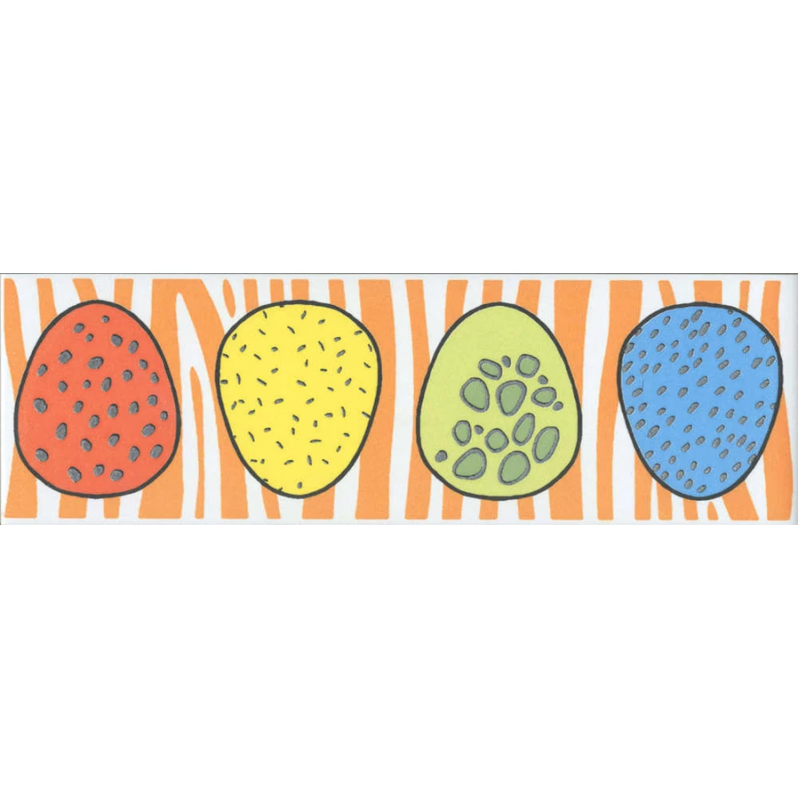 Плитка настенная Kerama Marazzi Динозаврики 1 Бордюр матовый многоцветный OS/A247/5009 20x6,3 см