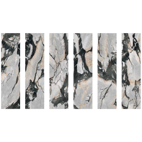 Керамический слэб StaroSlabs Matt Eleganza матовый серо-черный 54314346 320х80 см