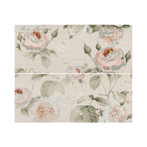 Панно Gracia Ceramica Garden Rose beige бежевое 01 60x50 см