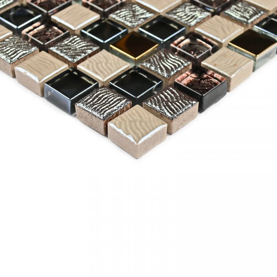 Мозаика Bonaparte Керамическая мозаика Space 15х15 глянцевая графитовая 30х30 см