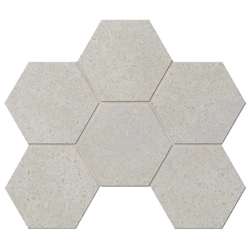 Мозаика Estima Land LA01 Hexagon лаппатированная 10 мм 35068 28,5х25 см