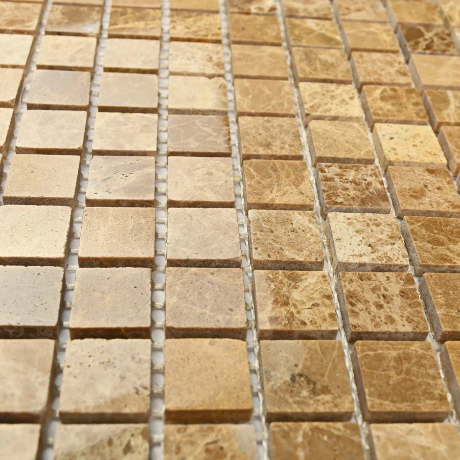 Мозаика Bonaparte Каменная мозаика Madrid-15 slim Pol 15х15 коричневая 30,5х30,5 см