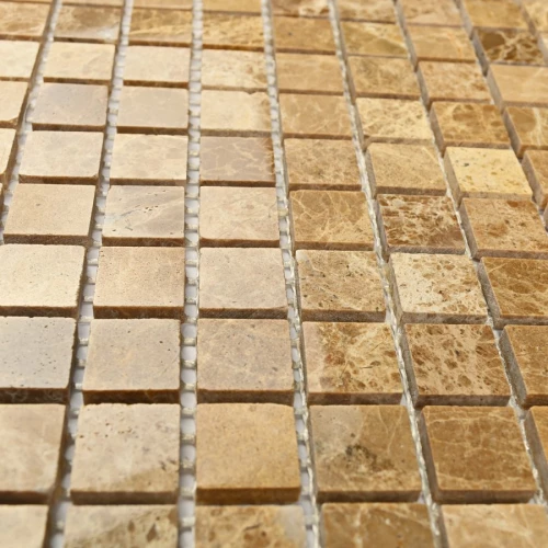 Мозаика Bonaparte Каменная мозаика Madrid-15 slim Pol 15х15 коричневая 30,5х30,5 см