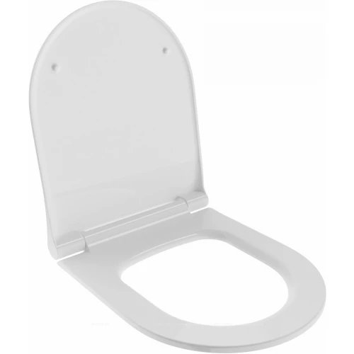 Унитаз подвесной безободковый Bocchi Parma V Tondo 1417-001-0129 с крышкой сиденьем микролифт A0336-001 белый глянец