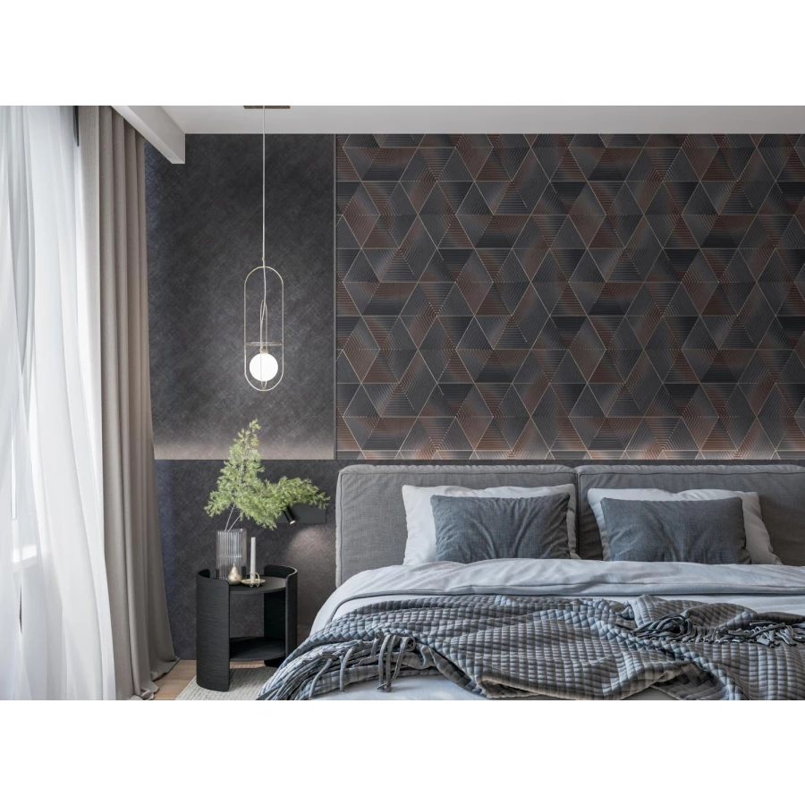 Обои флизелиновые Palitra Home Wood Line HomeColor черные HC72259-46 1,06х10,05 м