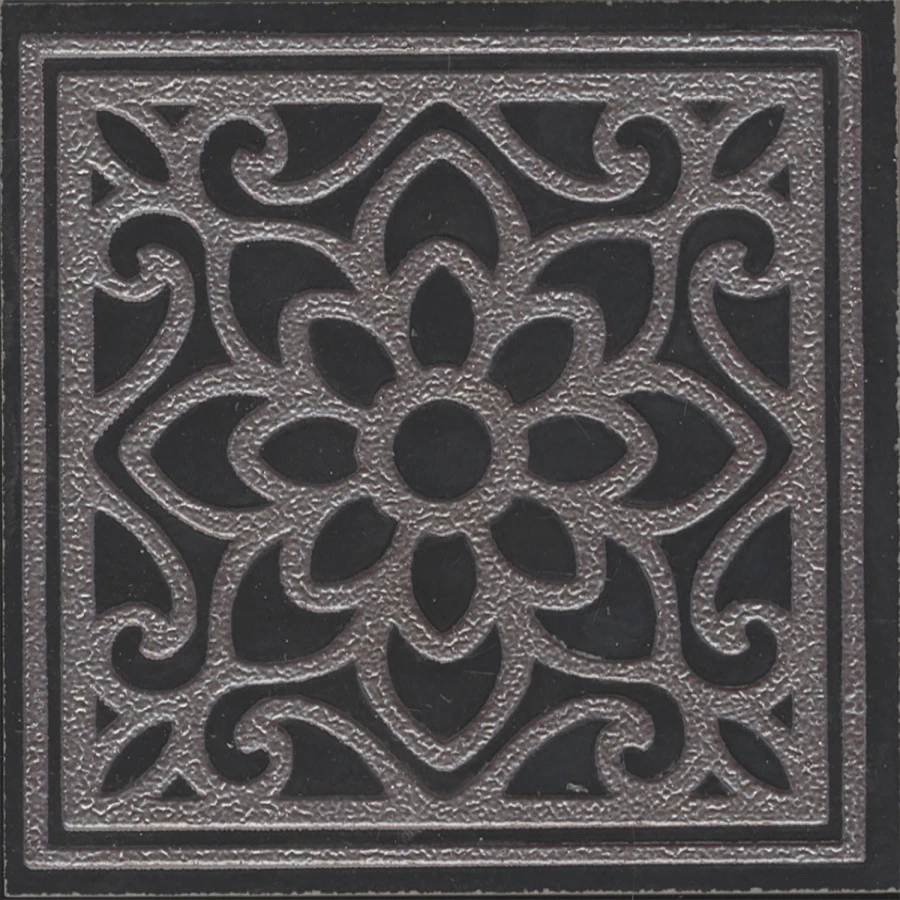 Вставка Kerama Marazzi Тьеполо 4 обрезная матовая черная OS/A346/SG618420R 9,6x9,6 см