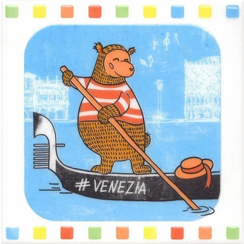 Декор Kerama Marazzi Большое путешествие Venezia белый 20х20 см