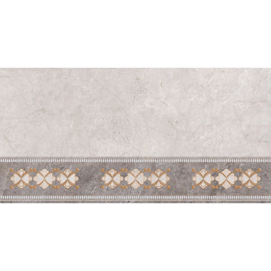 Плитка настенная Тянь Шань Ирида Декор глянцевая светло-серая 1,8 м2 TP3688H 60х30 см