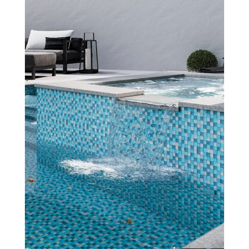 Мозаика Orro Mosaic Кристал Голубая Лагуна 25х25 глянцевая 29,5х29,5