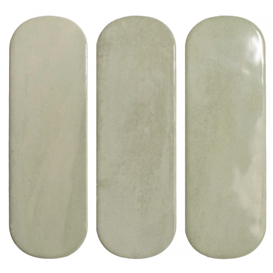 Плитка настенная DNA Calema Oval Tea Gloss глянцевая салатовая 16х5,2 см