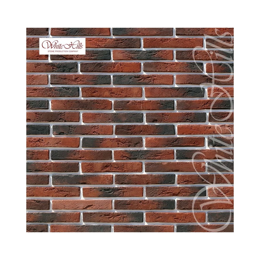 Плитка под кирпич White Hills Остия Брик 380-70 29х4,9х1,7-2,0 см
