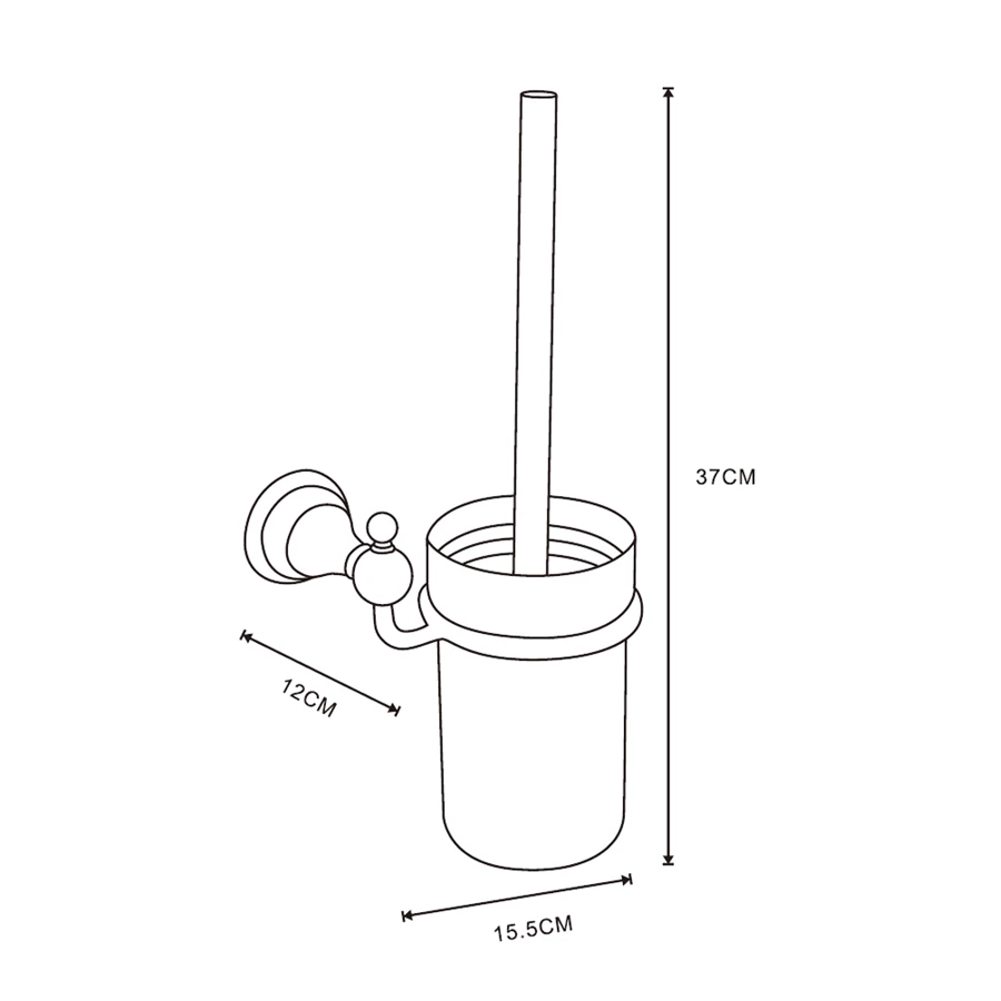 Ерш Azario Elvia подвесной с керамической колбой бронза AZ-91113Q