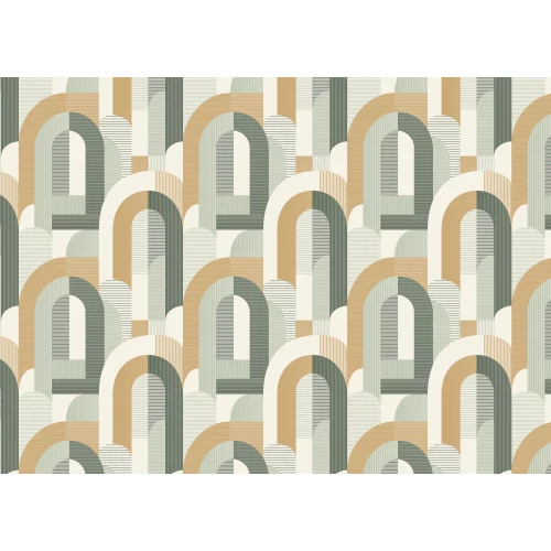 Обои флизелиновые Grandeco Maison MN зеленые 3609 0,53х10,05 м