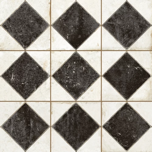 Плитка напольная Peronda FS Arles Black LT матовая бело-черная 0100531651 33x33 см