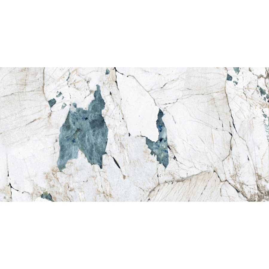 Керамогранит Crackstone Aqua лаппатированный шайн бирюзовый 120х60 см