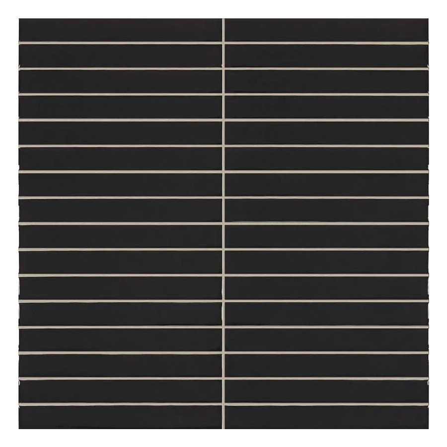 Плитка настенная La Platera Kromo Pencil Black глянцевая черная AC48899 35х35 см