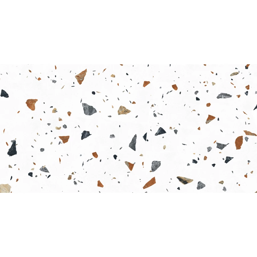 Керамогранит Laparet Terazzo Bianco карвинг матовый цветной 120х60 см