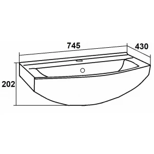 Умывальник Sanita Luxe Best 75 BST75SLWB01