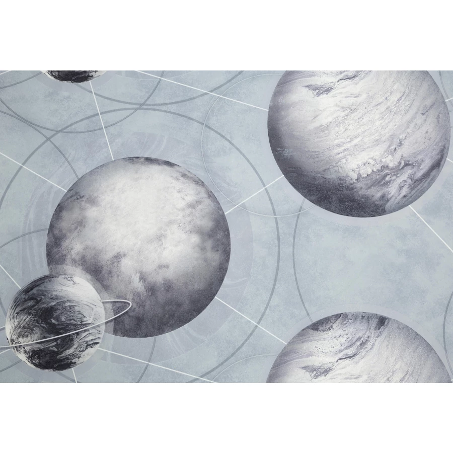 Обои флизелиновые Palitra Home HomeColor Planets серые HC71987-64 1,06х10,05 м
