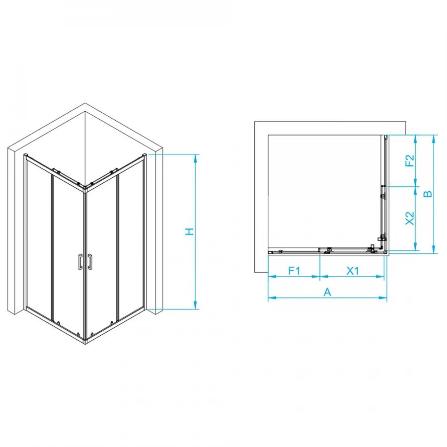 Душевой уголок RGW PA-040 Прозрачное 350804090-11 90х100 см