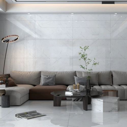 Керамогранит Neodom Sale Carrara Antique Polished глянцевый белый N12033 120х60 см