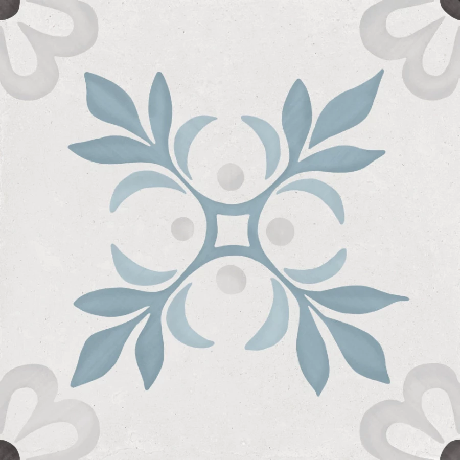 Керамогранит Harmony Peronda Sirocco Blue Garden серо-голубой 3386036518 22,3х22,3 см