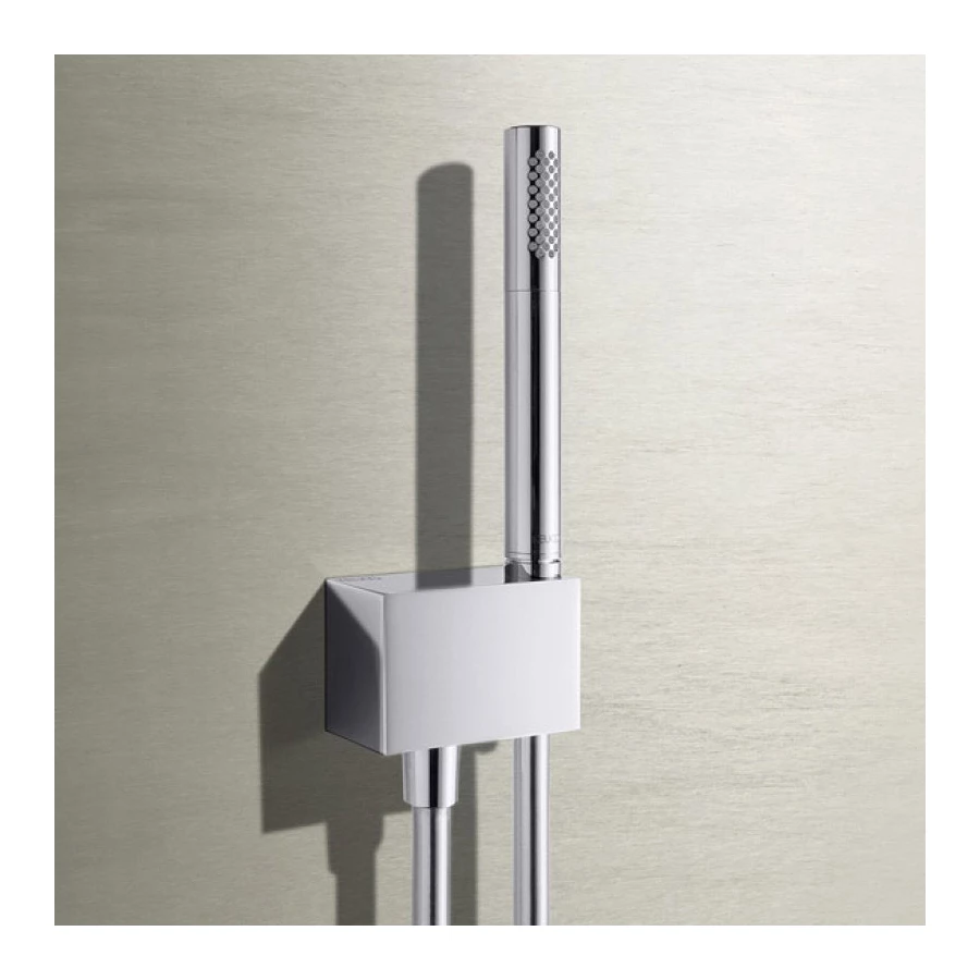 Стержневидная ручная душевая лейка Keuco с нормальной струей поток воды ограничен 12 л/мин латунь хром 56080010100