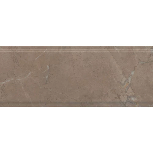 Бордюр Kerama Marazzi Серенада бежевый тёмный глянцевый обрезной BDA027R 30x12 см