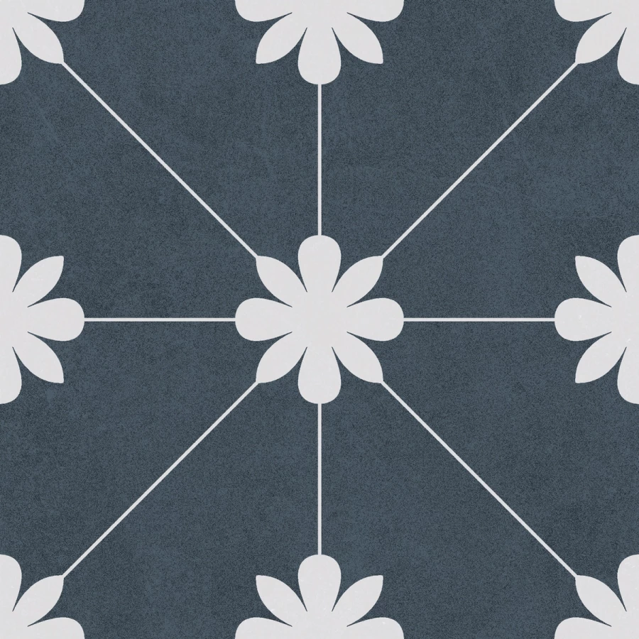 Керамогранит Motto Monotone Oxford Decor Matt матовый синий N100104 20x20 см