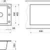 Кухонная мойка Granula 4651, СЛАНЕЦ 46.5x51 см